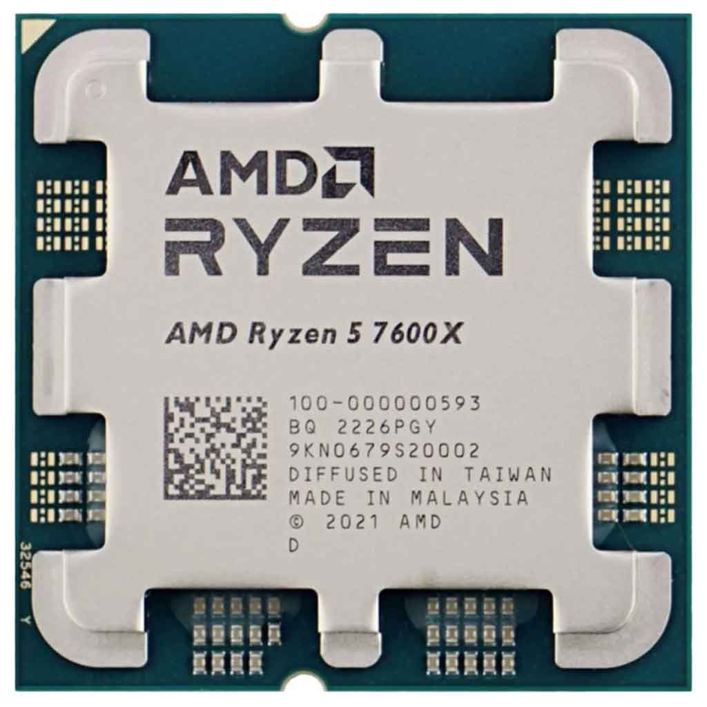 Processeur AMD AM5 Ryzen 5-7600X, 5.30GHz Turbo (100-100000593) Tray