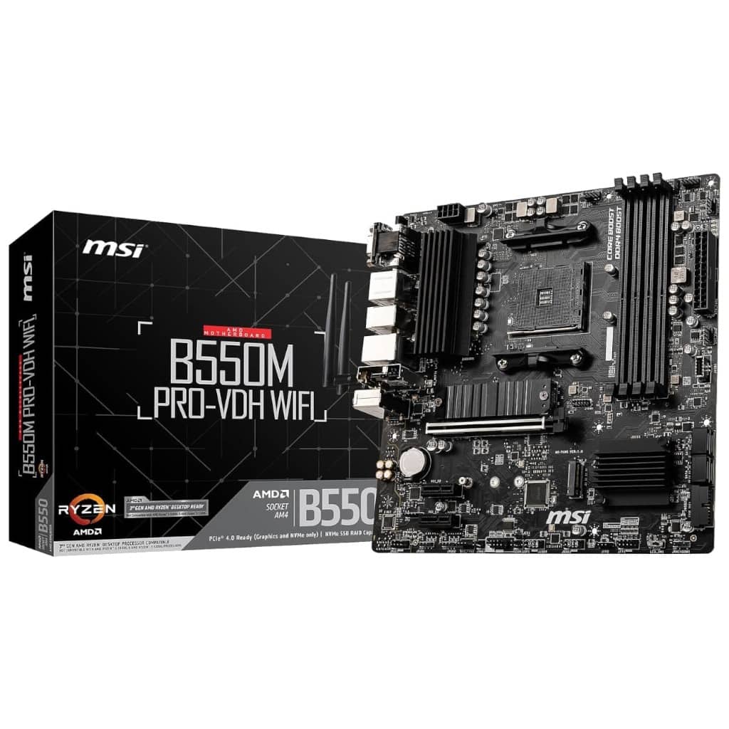 Carte mère AMD AM4 B550 Micro ATX MSI B550M PRO-VDH WIFI _ 911-7C95-027