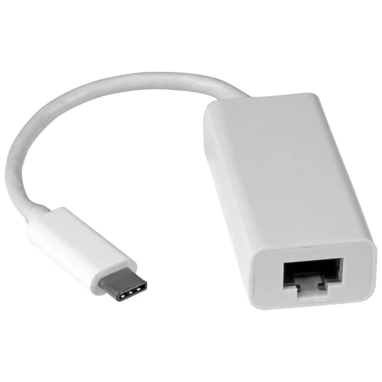 [C_ADUSC-051453] Cable Adaptateur USB 3TypeC vers 1x RJ45 MF, 0.10/0.20 m Blanc _ ADMF-USC.R45-0001WH