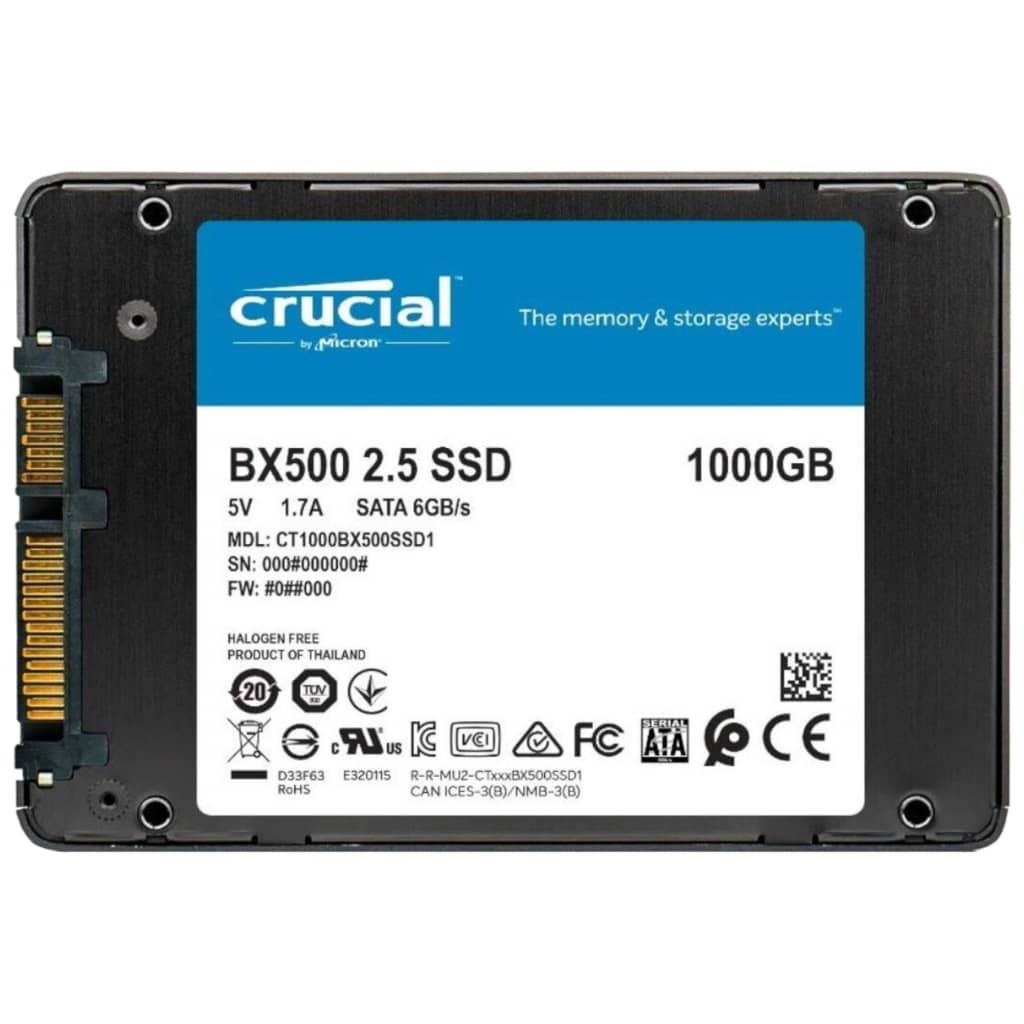 Disque SSD 2.5" SATA Crucial BX500, 1To _ CT1000BX500SSD1