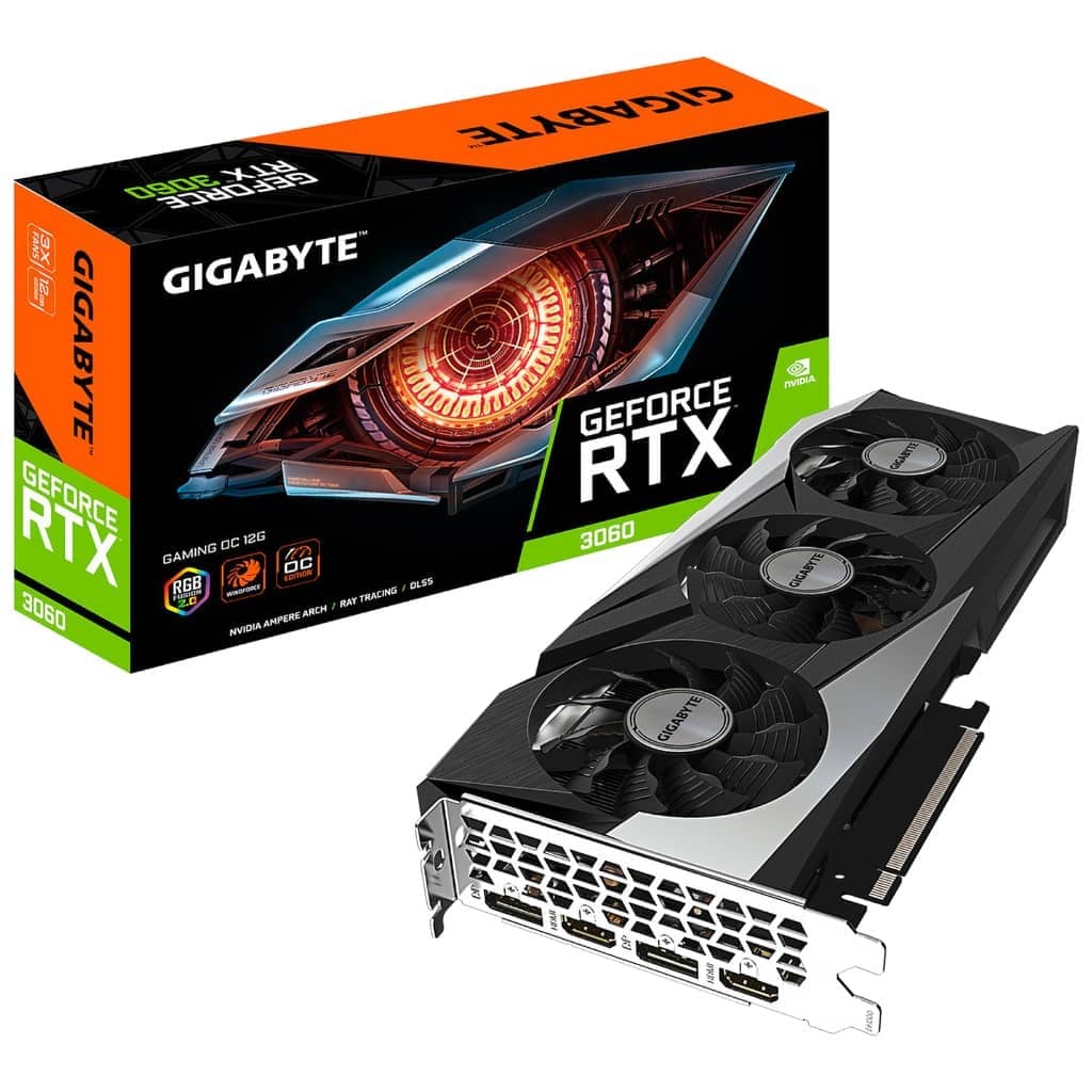 Carte graphique GeForce RTX3060 Gigabyte RTX 3060 GAMING OC 12G r2.0 _ N3060GAMING OC-12GD 2.0