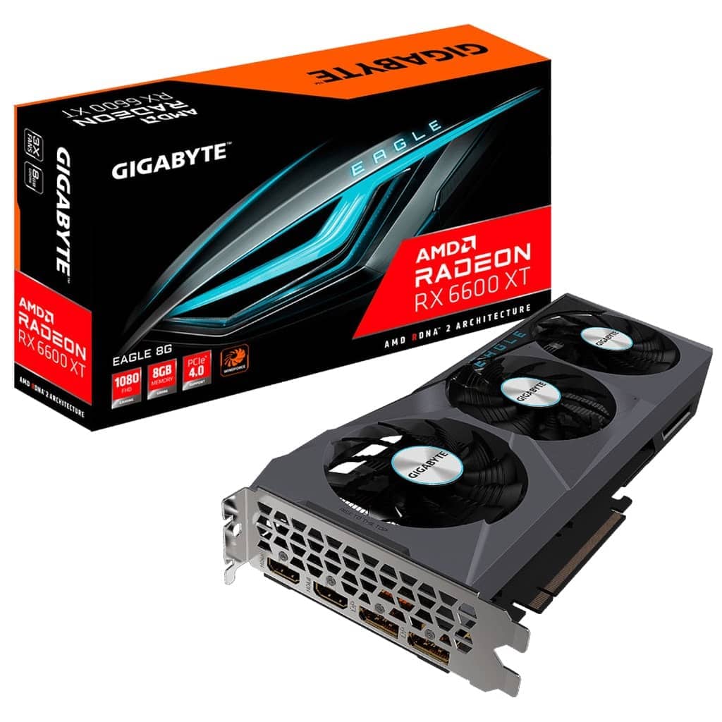 Carte graphique Radeon RX6600XT Gigabyte RX 6600 XT EAGLE 8G _ GV-R66XTEAGLE-8GD