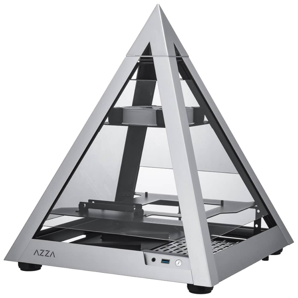 [I_BOAZZ-551597] Boitier PC Mini ITX Azza Pyramide Mini 806, Gris _ CSAZ-806