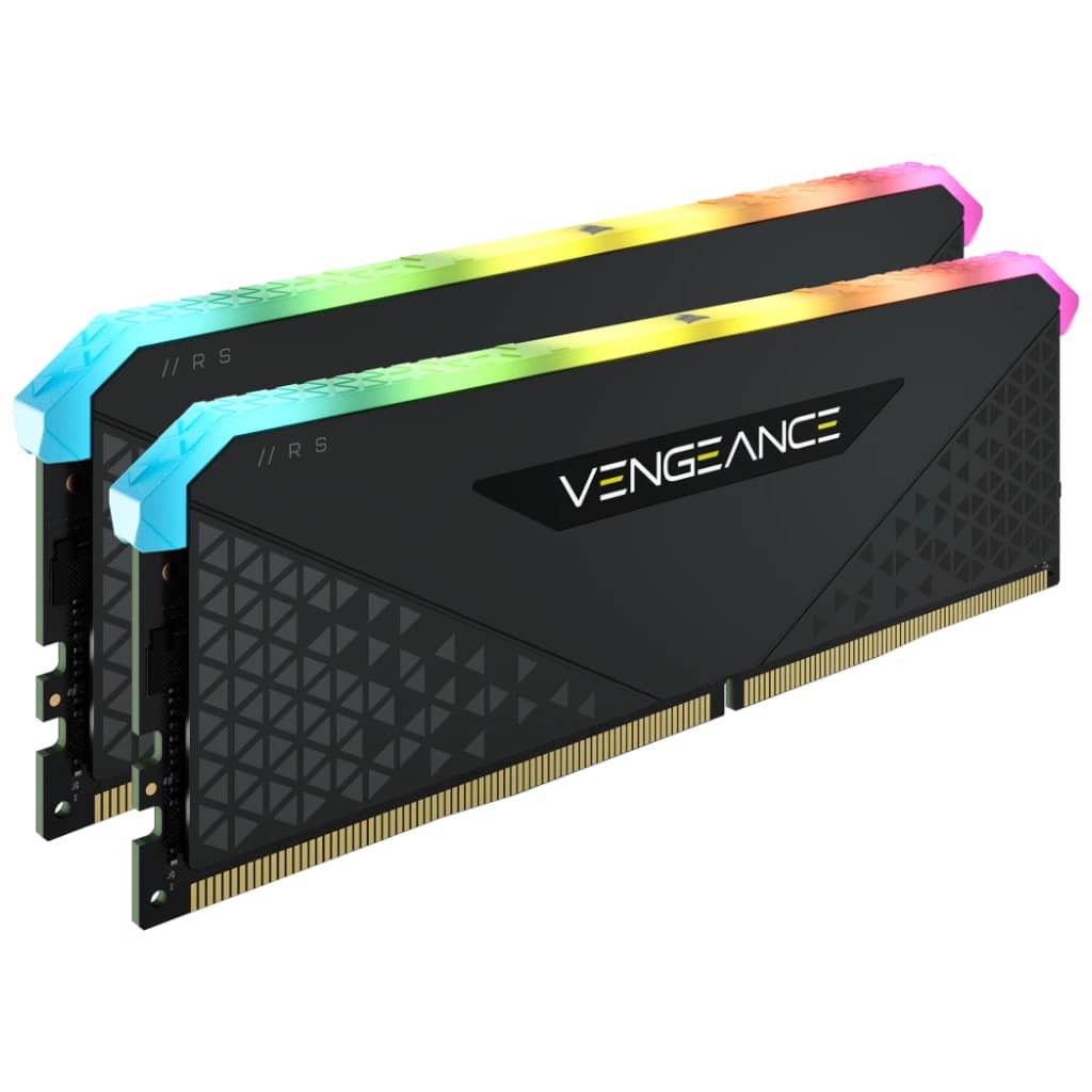 Mémoire DIMM DDR4 3200MHz Corsair, 16Gb (2x 8Gb) Vengeance RGB RS Noir _ CMG16GX4M2E3200C16