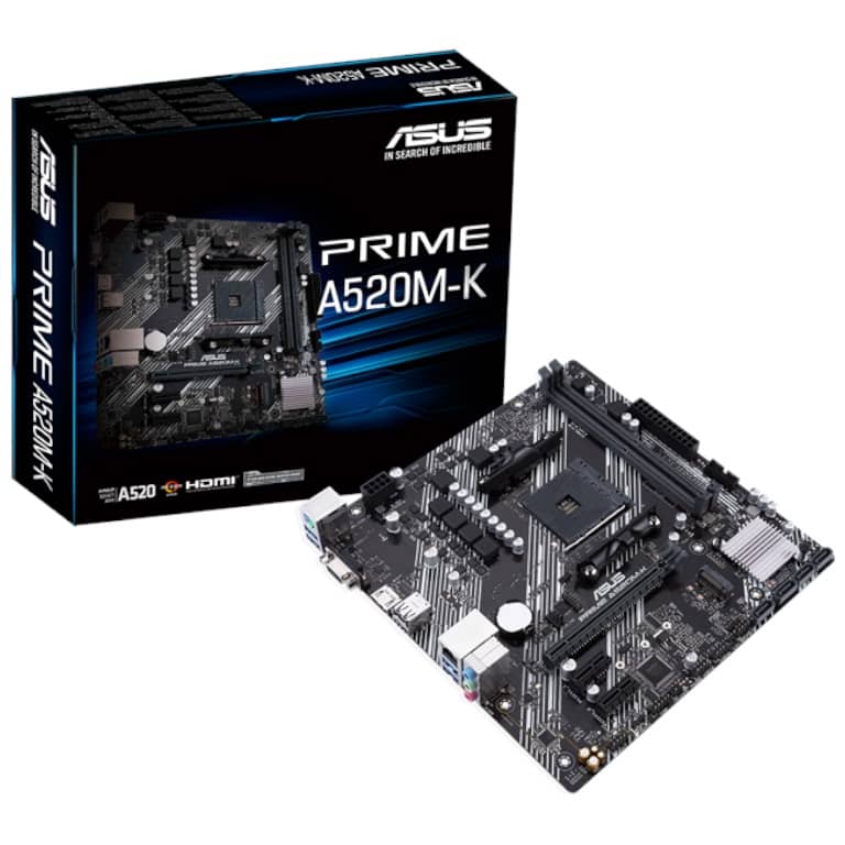Carte mère AMD AM4 A520 Micro ATX Asus PRIME A520M-K _ 90MB1500-M0EAY0