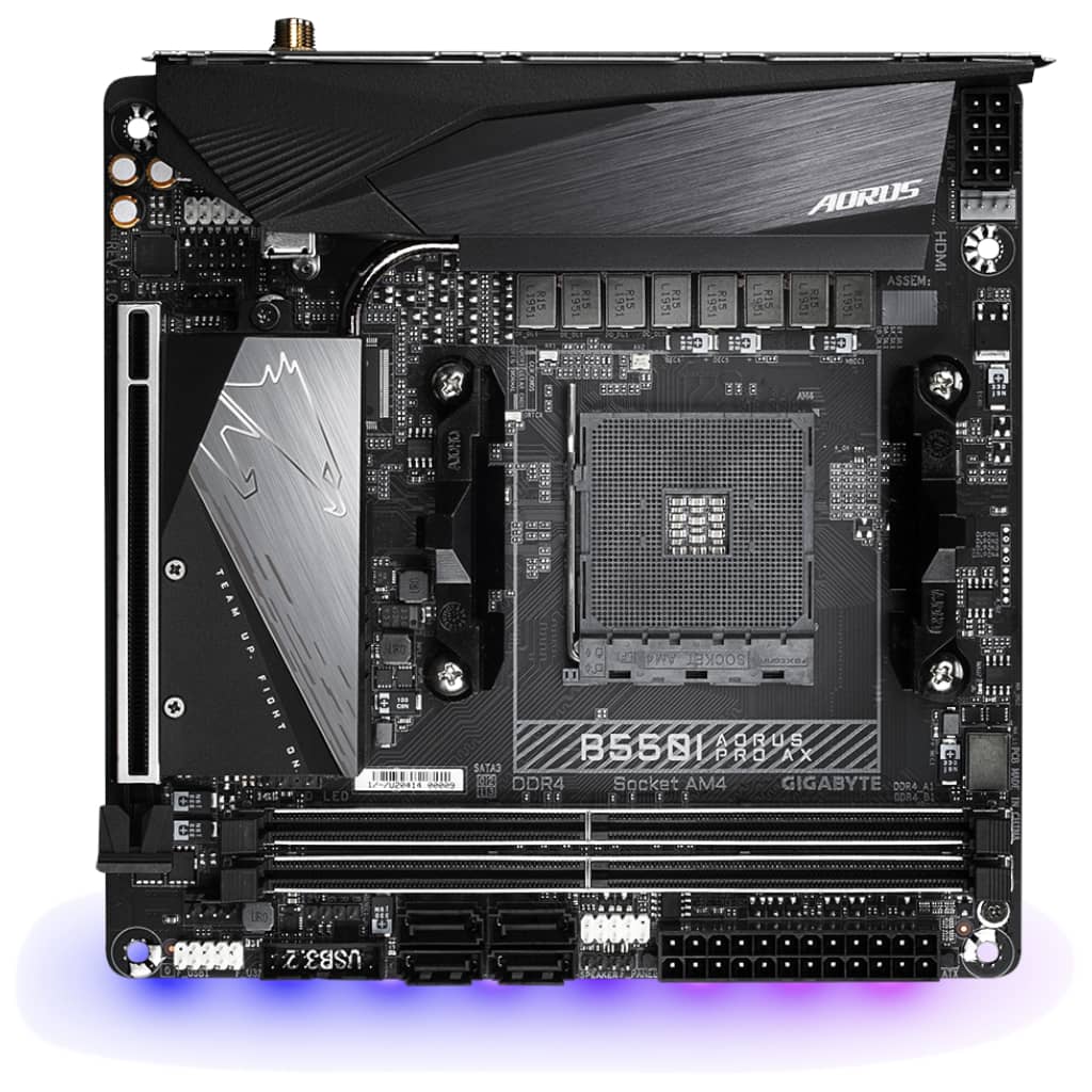 Carte mère AMD AM4 B550 Mini ITX Gigabyte _ B550I AORUS PRO AX