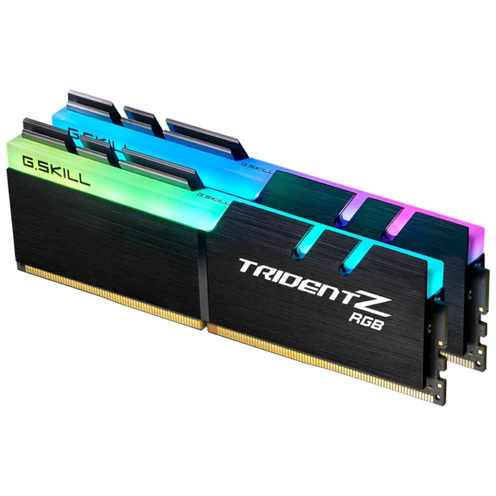 Mémoire DIMM DDR4 3200MHz G.Skill, 32Gb (2x 16Gb) Trident Z RGB Noir _ F4-3200C16D-32GTZR