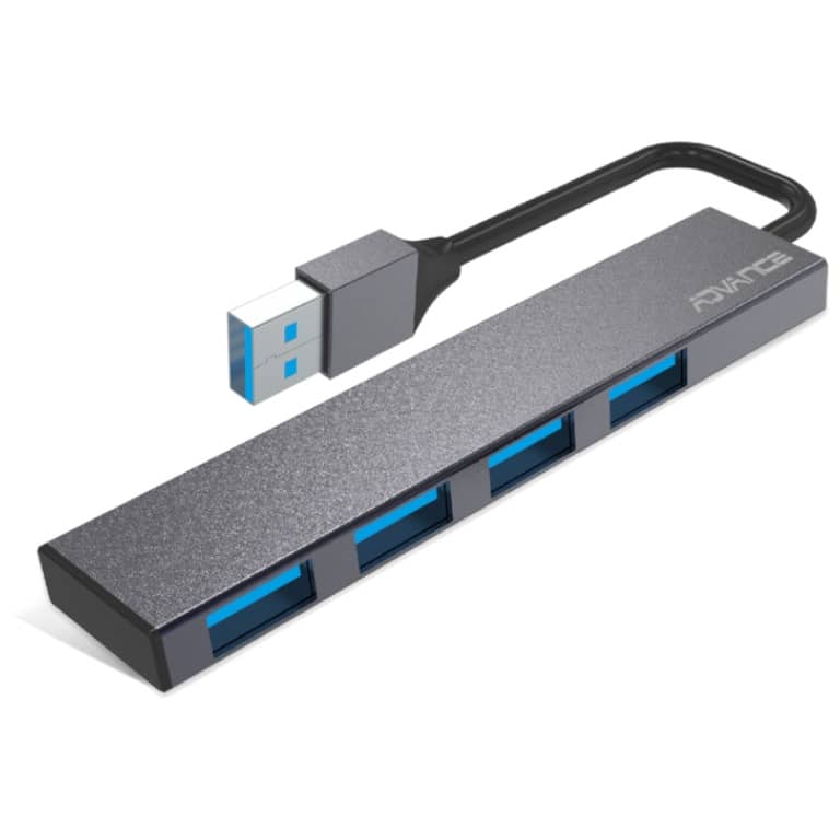 Hub USB 3.0 Advance Advance XPAND SMART3.0, 4x USB 3.0, Gris _ HUB-405AL