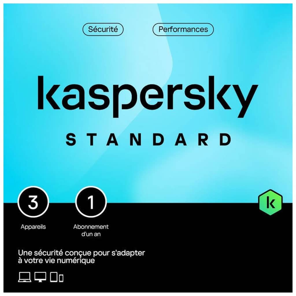 Antivirus Kaspersky Standard 2023, 3postes 1an _ KL1041F5CFS