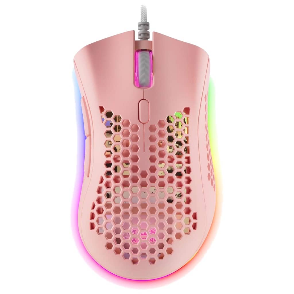 Souris Filaire USB 2.0 Mars Gaming MMEX, Rose/LED _ MMEXP