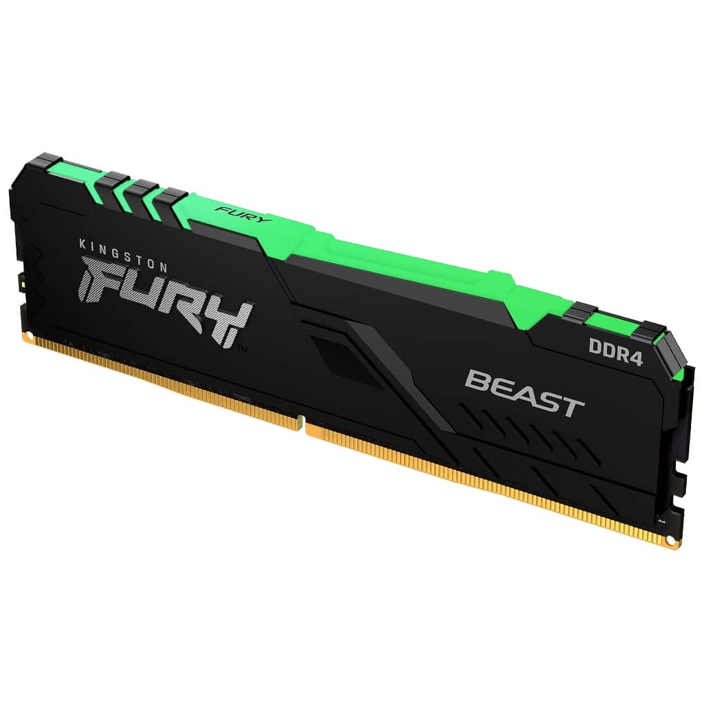 Mémoire DIMM DDR4 3600MHz Kingston, 8Gb Fury Beast Noir RGB _ KF436C17BBA/8
