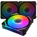 Kit 3x Ventilateurs pour Boitier 120mm Xigmatek Starlink Ultra, Noir _ EN40412