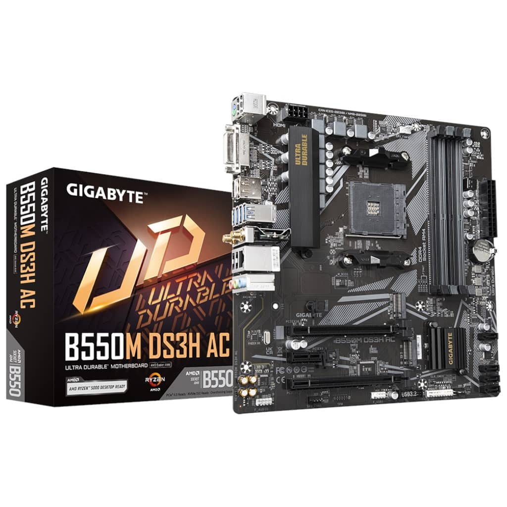 Carte mère AMD AM4 B550 Micro ATX Gigabyte _ B550M DS3H AC