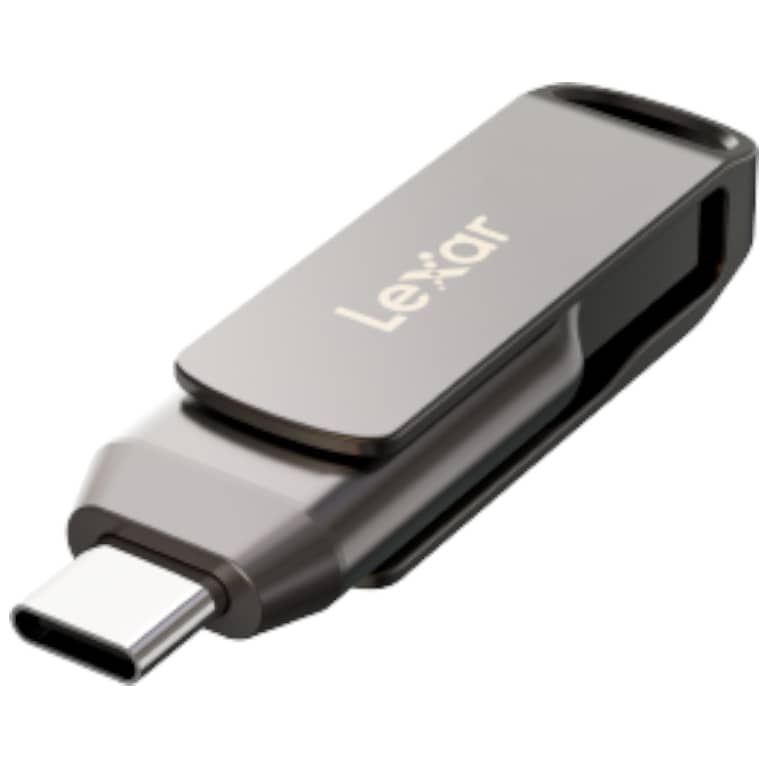 Clé USB 3.1/3TypeC Lexar JumpDrive Dual Drive D400, 64Go Gris _ LJDD400064G-BNQNG