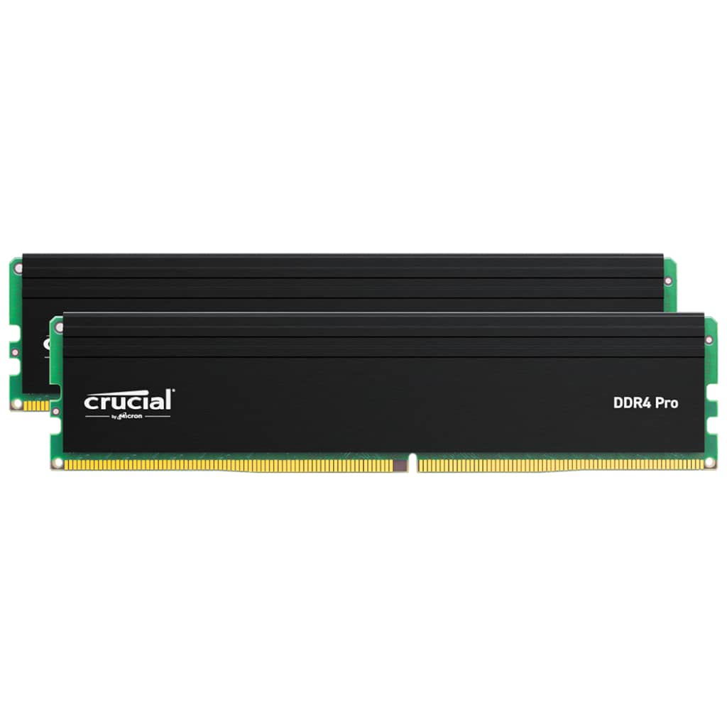 Mémoire DIMM DDR4 3200MHz Crucial, 32Gb (2x 16Gb) Pro Noir _ CP2K16G4DFRA32A