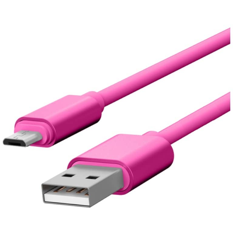 Cable Adaptateur MM USB 2.0 vers 1x Micro USB,  1.0m Rose (MM-US2.MUS-0010PK)