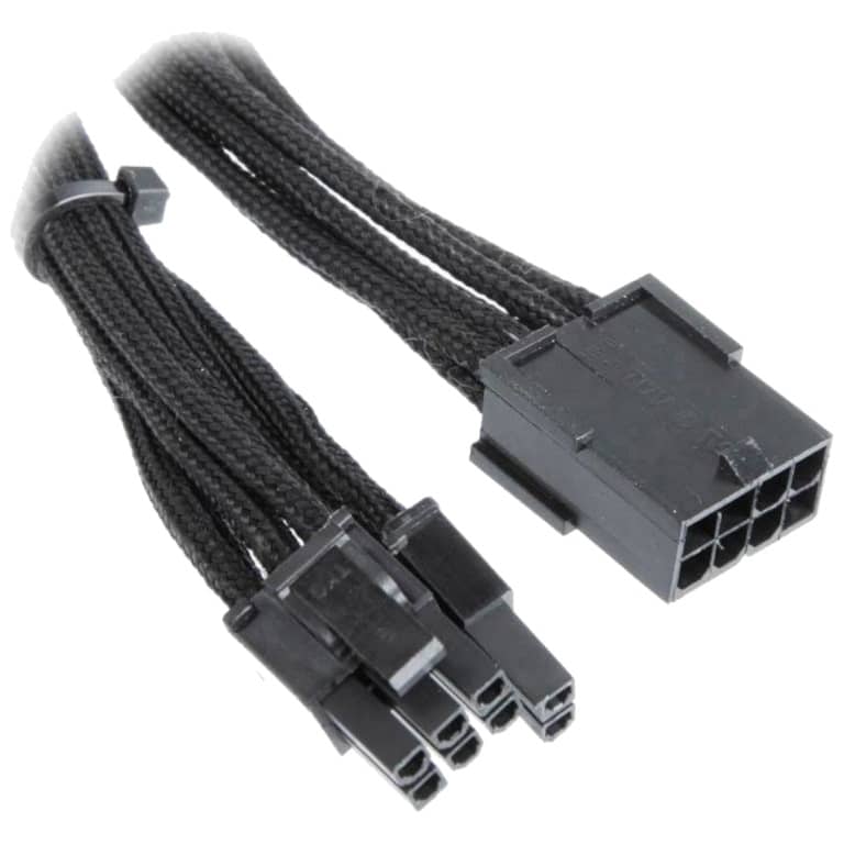 Cable Adaptateur MF PCIe (8pins) vers 1x PCIe (6+2pins),  0.1m (MM-PCE.PCE-0001xx)
