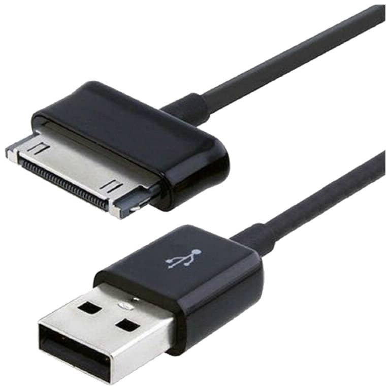 Cable Adaptateur MM USB 2.0 vers 1x Samsung (30pins),  1.0m Noir (MM-US2.SM3-0010BK)