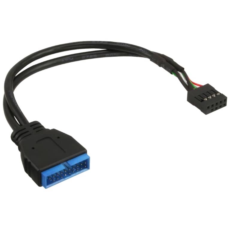 Cable Adaptateur FM USB 2.0 vers 1x USB 3.0 interne,  0.15m (FM-US2.US3-0001BK)