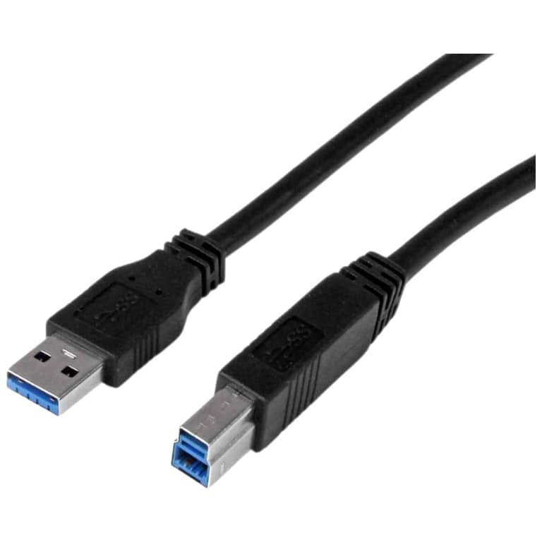 Cable Adaptateur MM USB 3.0 vers 1x USB TypeB,  1.8m Noir (MM-US3.USB-0018BK)
