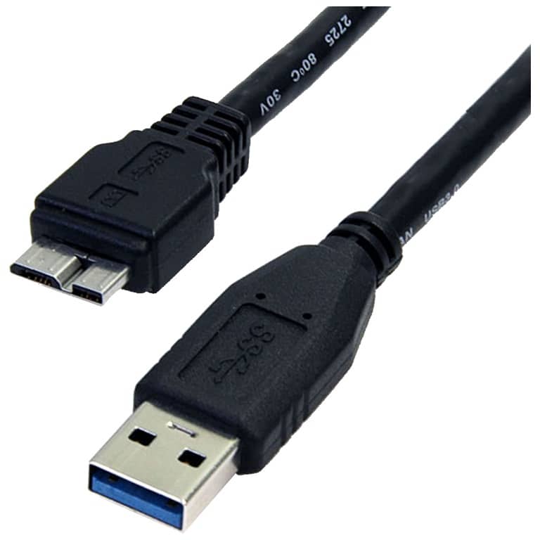 Cable Adaptateur MM USB 3.0 vers 1x Micro USB 3.0,  1.8 m Noir (MM-US3.MUS-0018BK)
