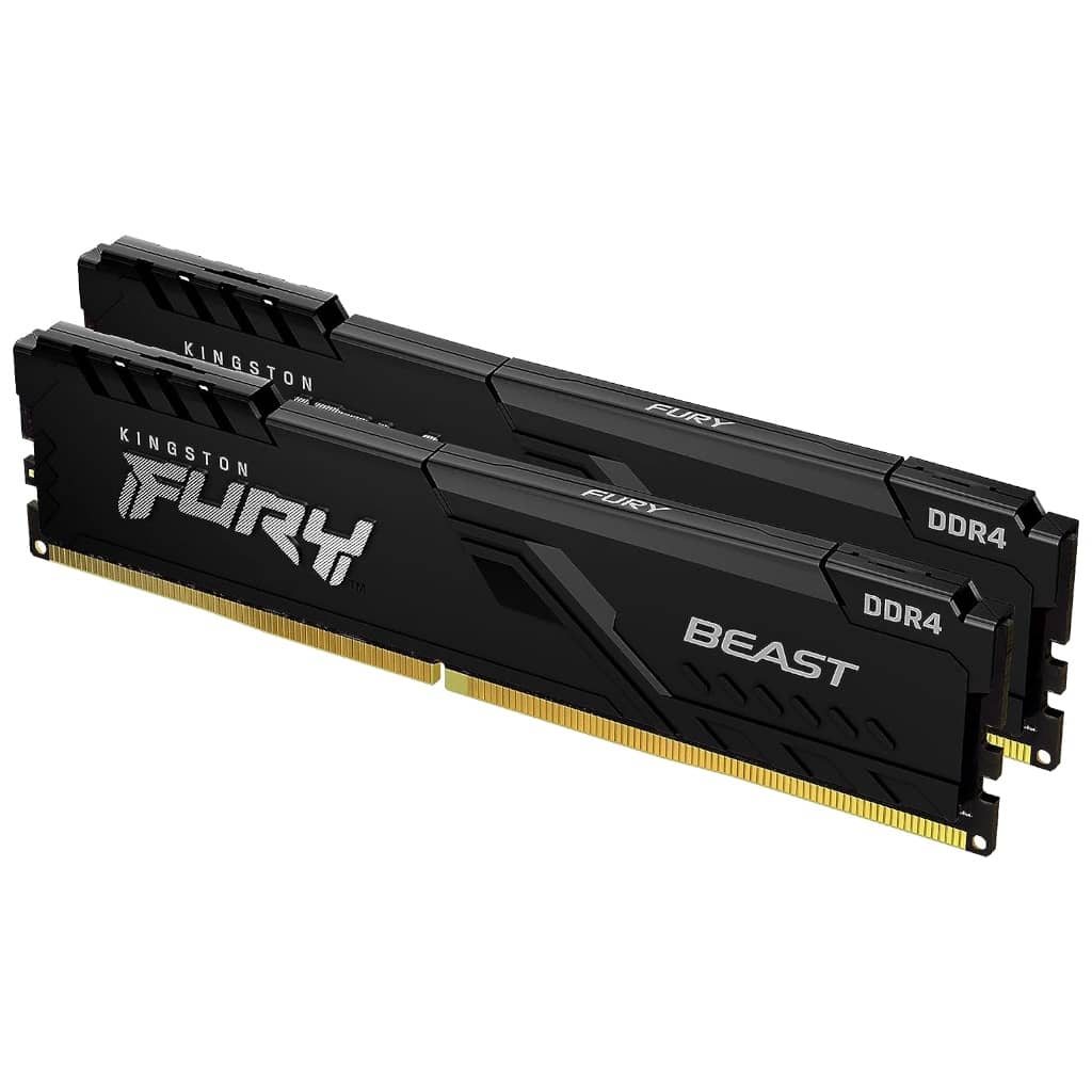 Mémoire DIMM DDR4 3200MHz Kingston, 32Gb (2x 16Gb) Fury Beast Noir _ KF432C16BBK2/32