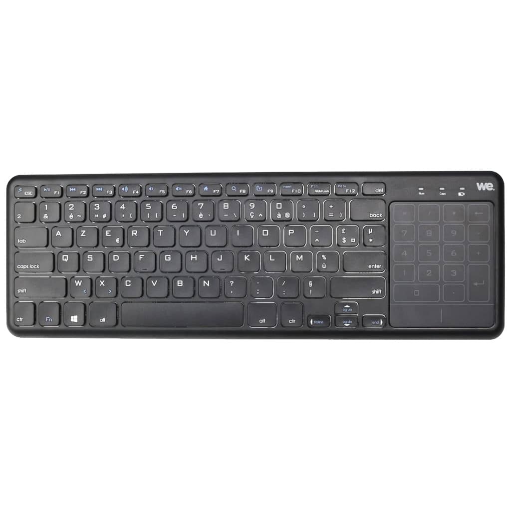 Clavier Sans fil RF WeConnect Smart TV, Noir/LED _ WECLASFILTV