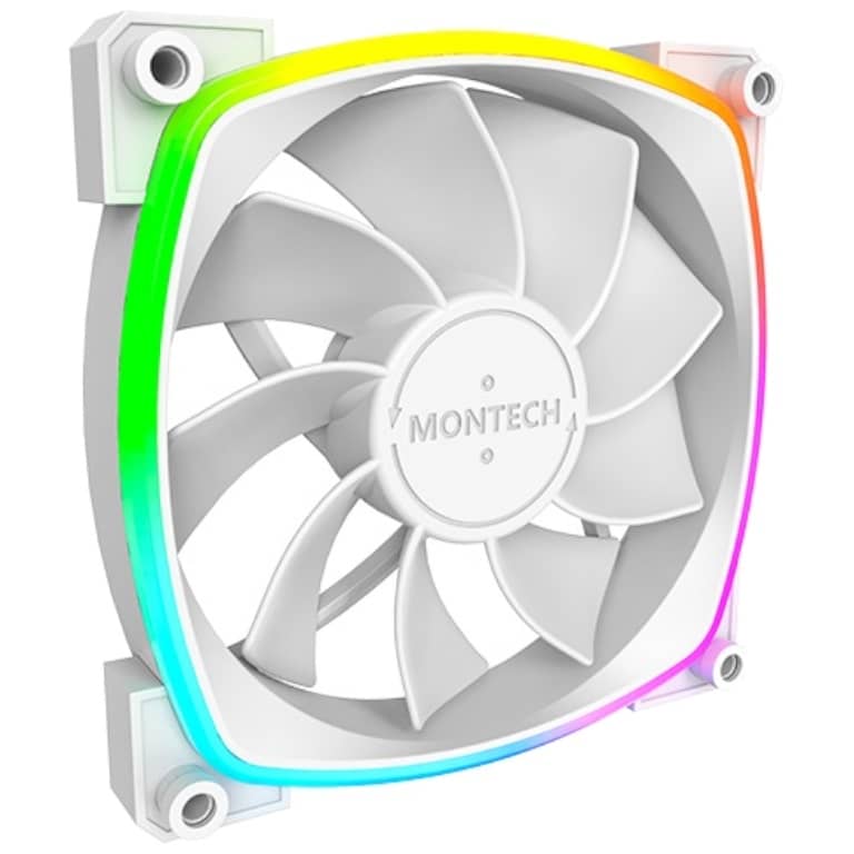 Ventilateur pour Boitier 120mm Montech RX120, Blanc _ RX120W PWM WH