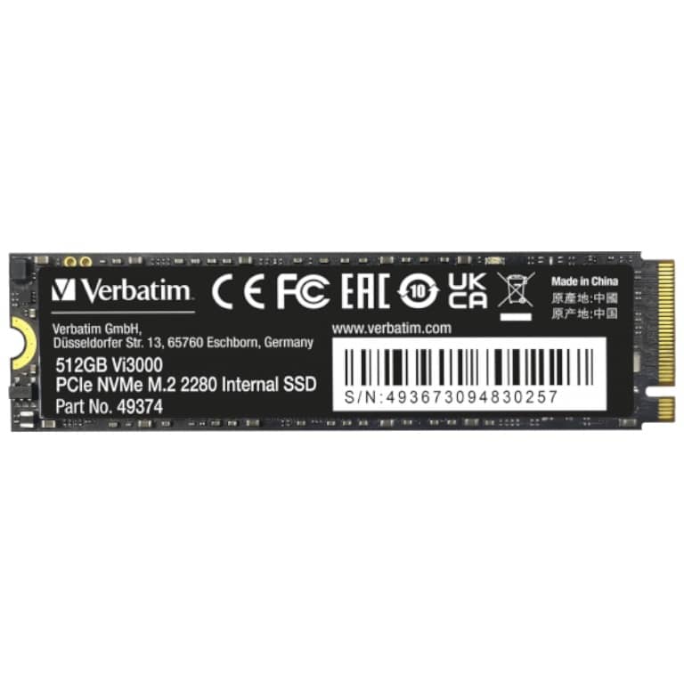 Disque SSD M.2 PCIe3 Verbatim Vi3000, 512Go _ 49374