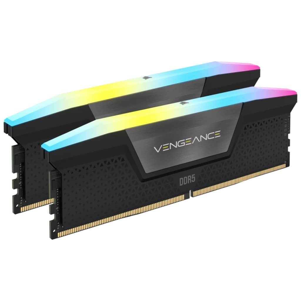 Mémoire DIMM DDR5 6000MHz Corsair, 32Gb (2x 16Gb) Vengeance RGB Noir (XMP) _ CMH32GX5M2E6000C36