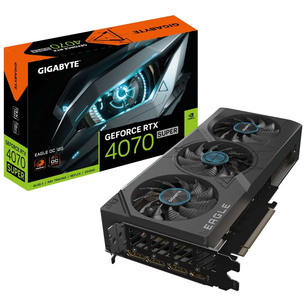 Carte graphique GeForce RTX4070Super Gigabyte RTX 4070 SUPER Eagle OC 12G _ GV-N407SEAGLE OC-12GD