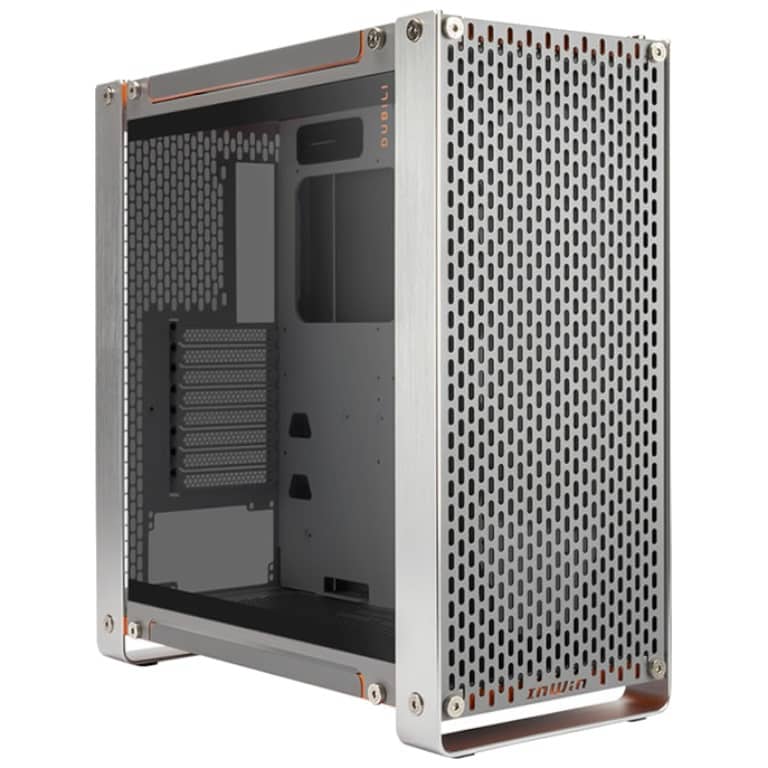 Boitier PC E-ATX In Win DUBILI Assemblé, Gris/Orange _ IW-CS-DUBILIASB-GRY