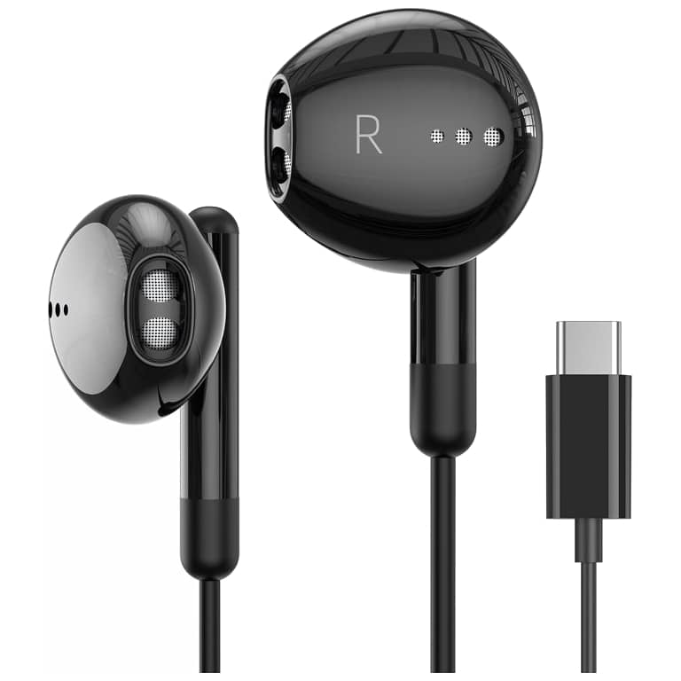 Ecouteurs Filaire USB 3TypeC Cookie inR-Phone-C Noir
