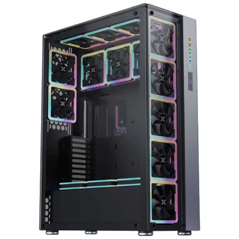 Boitier PC E-ATX Xigmatek Elysium II, Noir avec 16x Square Ring ARGB _ EN41624