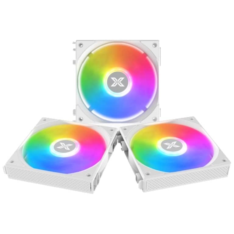 Kit 3x Ventilateurs pour Boitier 120mm Xigmatek Starlink Arctic, Blanc _ EN41310