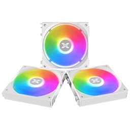 Kit 3x Ventilateurs pour Boitier 120mm Xigmatek Starlink Arctic, Blanc _ EN41310