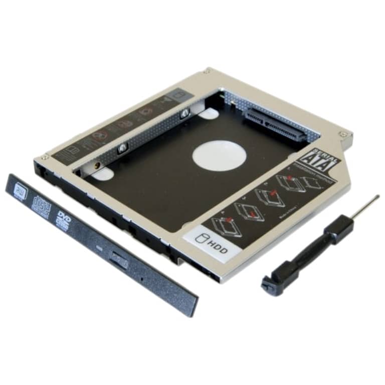 Berceau Adaptateur de baie 9.5mm Dexlan, disque HDD/SSD 2.5&quot; (730192)