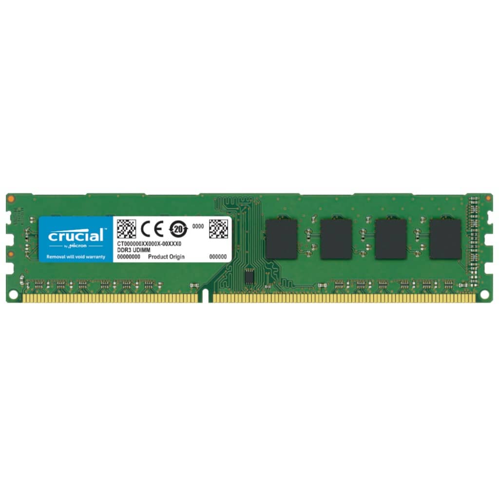 Mémoire DIMM DDR3L 1600MHz Crucial,  8Gb (CT102464BD160B)