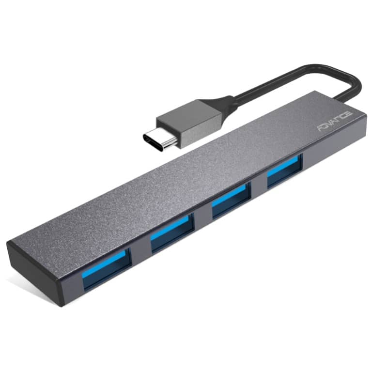 Hub USB 3TypeC Advance XPAND SMART, 4x USB 3.0, Gris _ HUB-C4U3