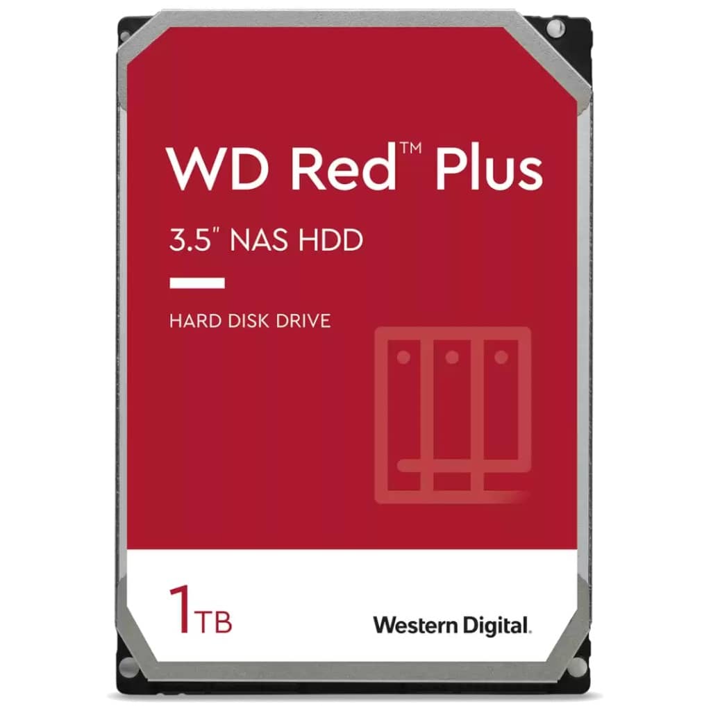 Disque HDD 3.5" SATA Western Digital Red Plus NAS, 1To (WD10EFRX)