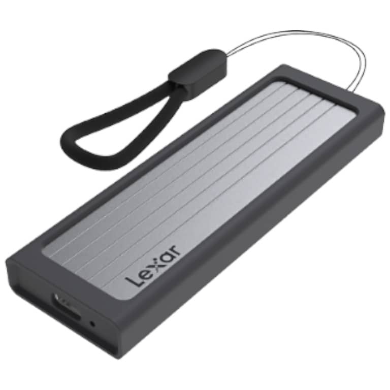 Boitier externe M.2 SATA/PCIe3 Lexar E6 M.2, Gris/Noir _ LPAE06N-RNBNG