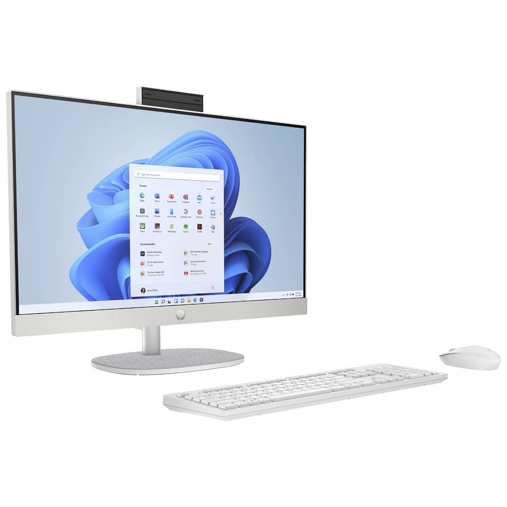 PC Tout en Un 23.8" HP 24-cr0002nf, Blanc _ 809R8EA
