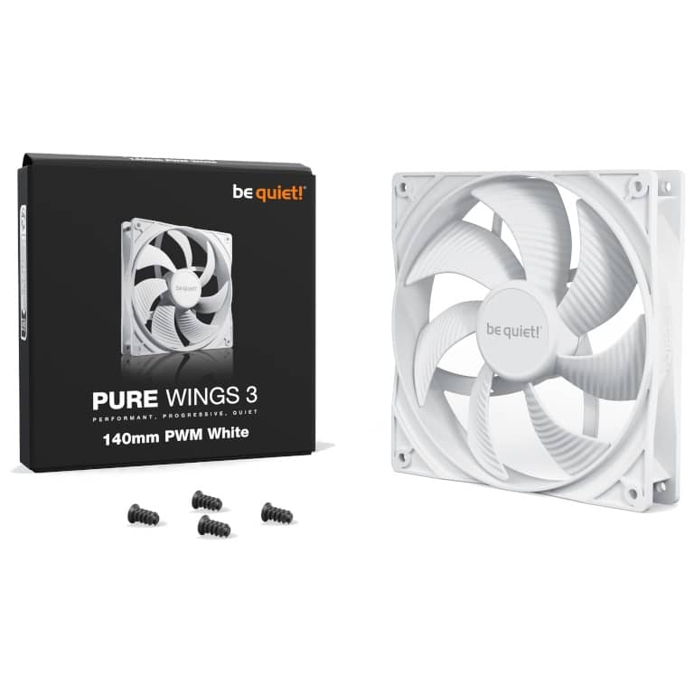 Ventilateur pour Boitier 140mm Be Quiet Pure Wings3 PWM Blanc _ BL112