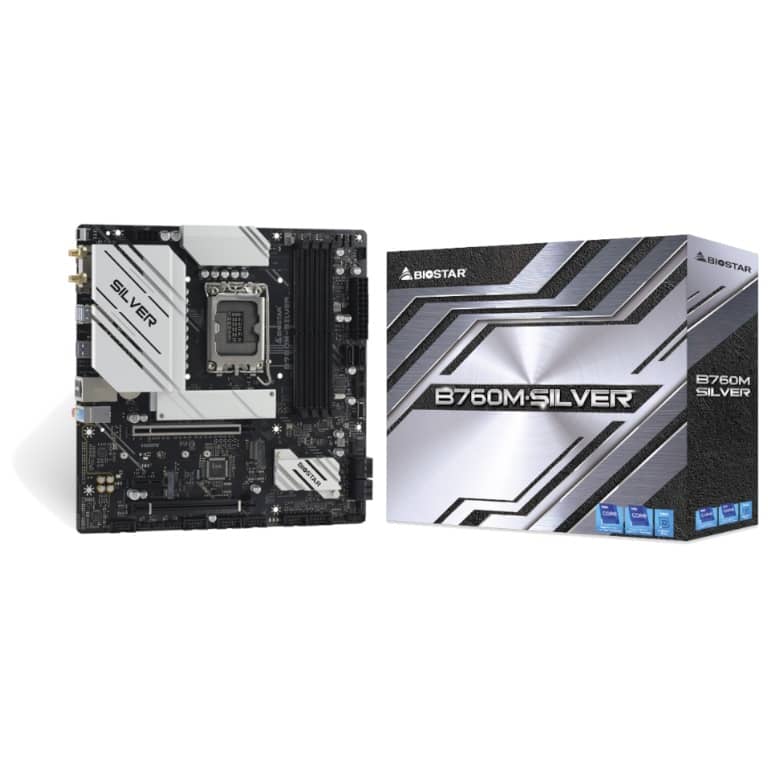 Carte mère Intel 1700 B760 Micro ATX Biostar B760M-SILVER v5.1 _ IB76BMDT-R02