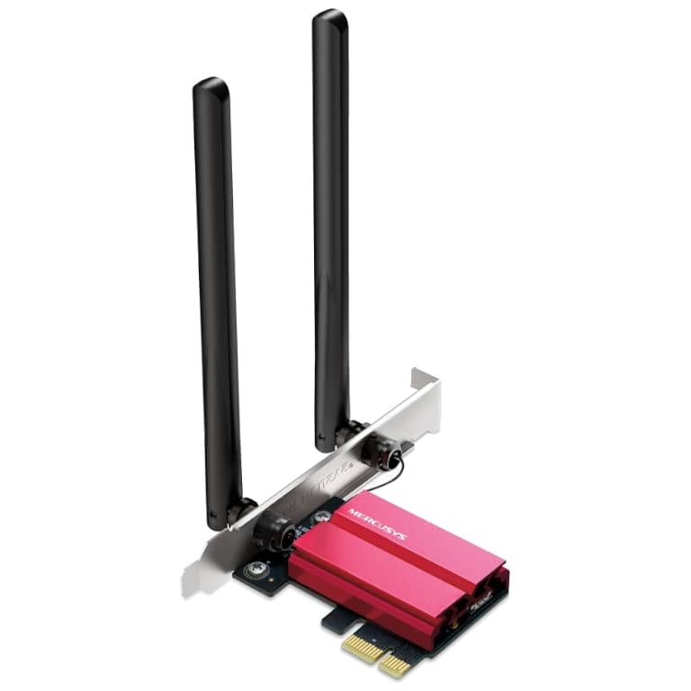 Carte réseau PCIe Bluetooth 5.3/WiFi AXE5400 Mercusys MA86XE v2.0