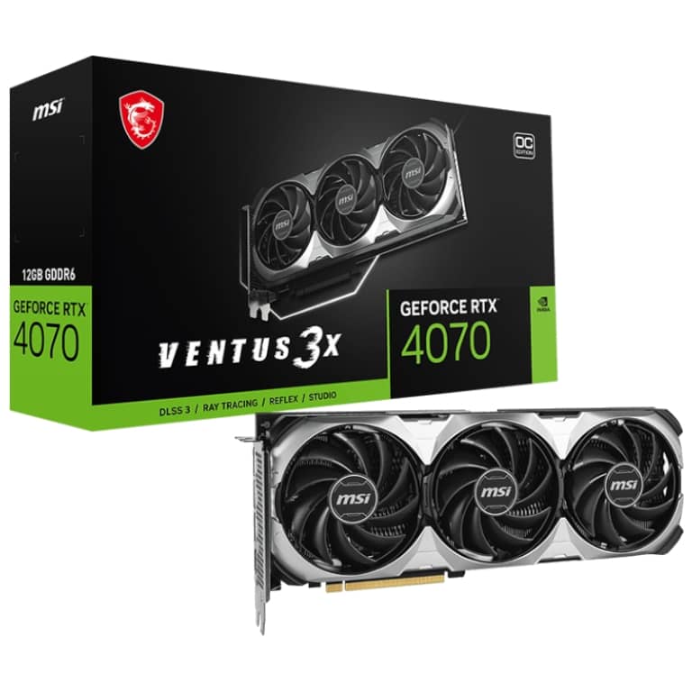 Carte graphique GeForce RTX4070 MSI RTX 4070 VENTUS 3X E1 12G OC _ 912-V512-032