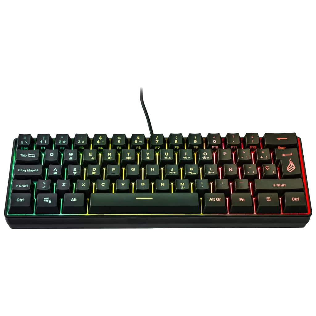 Clavier Filaire USB 2.0 Verbatim SurFire KINGPIN X1, Noir/LED _ 48705