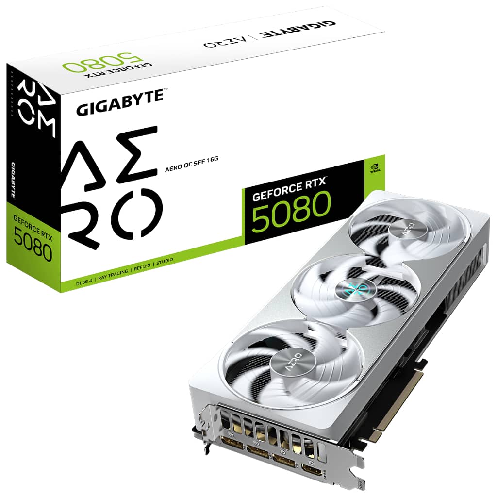 Carte graphique GeForce RTX5080 Gigabyte 5080 AERO OC SFF 16G _ GV-N5080AERO OC-16GD