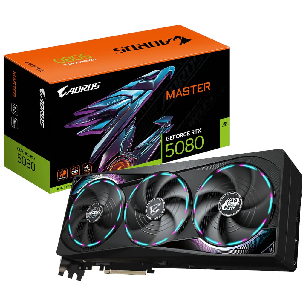 Carte graphique GeForce RTX5080 Gigabyte AORUS GeForce RTX 5080 MASTER 16G _ GV-N5080AORUS M-16GD