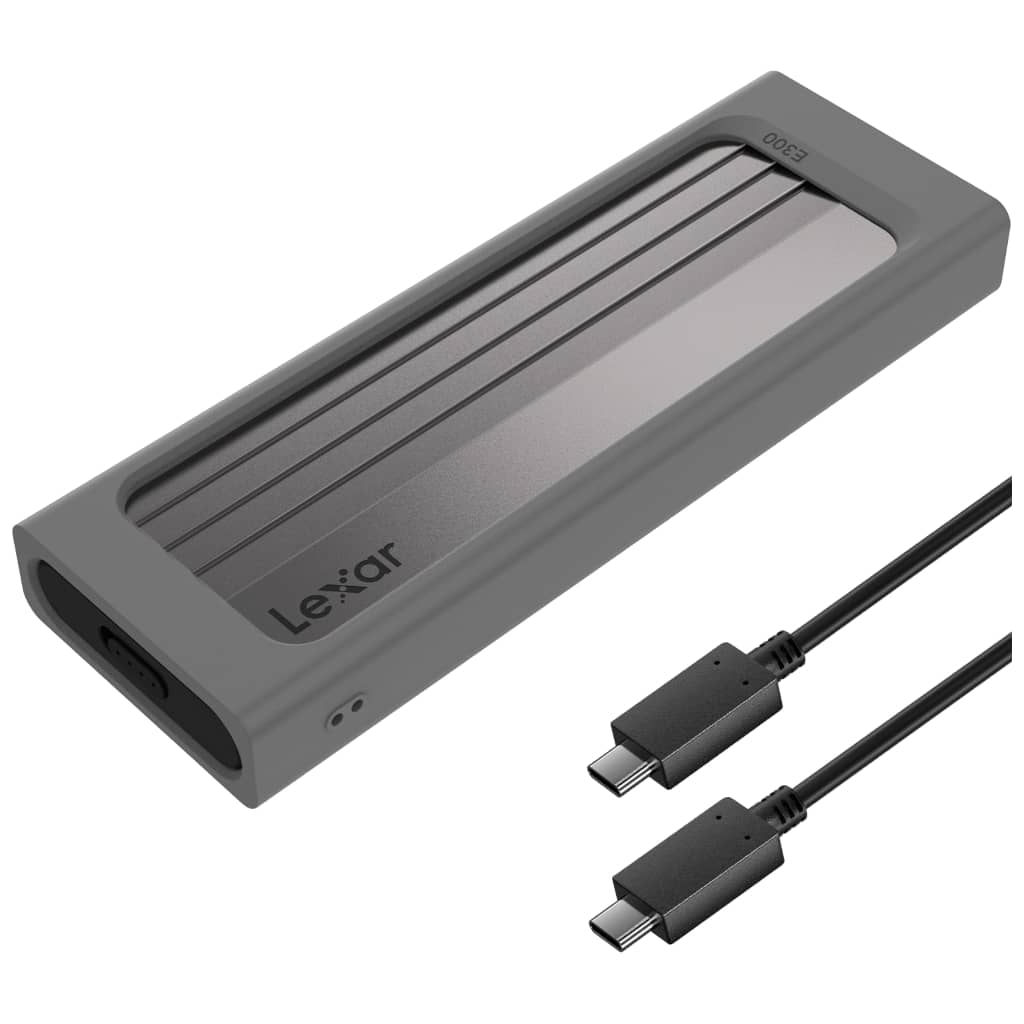 Boitier externe M.2 PCIe3 Lexar E300 M.2, Gris _ LPAE300-RNBNG